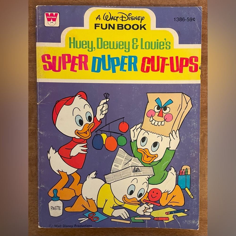 VTG 1978 Disney Huey Dewey Louie Donald Duck Coloring Book Whitman Unused